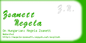 zsanett megela business card